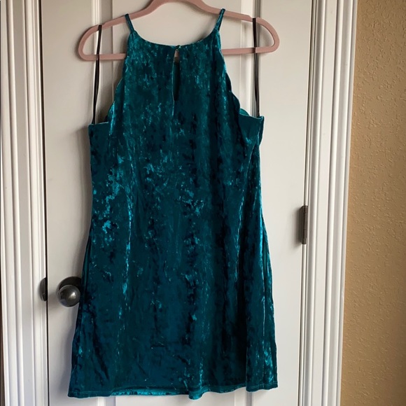 BCX Teal/Turquoise Scalloped Halter Neck Dress - Picture 5 of 8